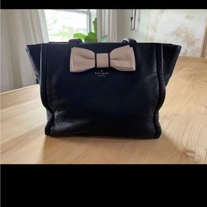 Kate Spade New York Bow Black Leather Tote Purse